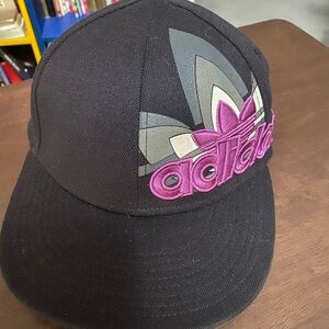 Adidas Black Cap with Purple and gray Logo